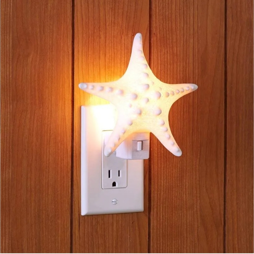 Starfish Textured Ceramic Night Light LG Realistic Look! BNWT SO